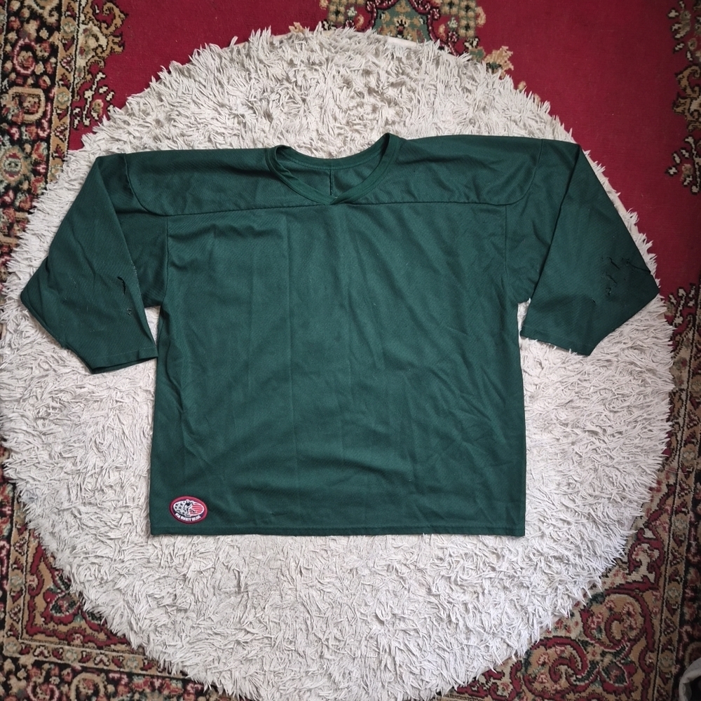 Mens Vintage Jersey Hockey CCM Green Size XXL 2XL USA Hockey Inline Skating Worn